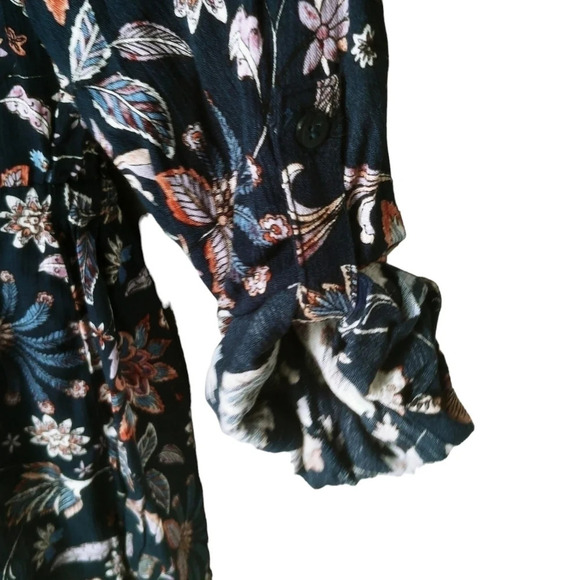 Hilary Radley Peasant Cottagecore Bohemian Blouse 3/4 Sleeves Floral S NWT - Picture 5 of 9